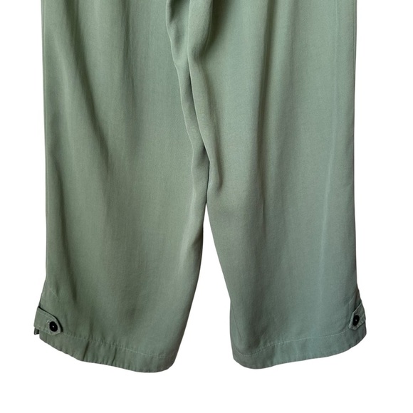 CUT LOOSE Pistachio Green Tencel 2 Piece Pants & Top Set Lightweight Lounge L - Picture 9 of 14